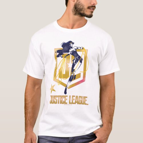 Justice League  Wonder Woman JL Logo Pop Art T_Shirt