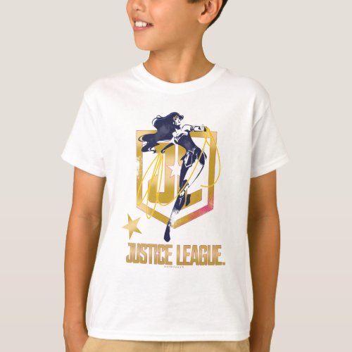 Justice League  Wonder Woman JL Logo Pop Art T_Shirt