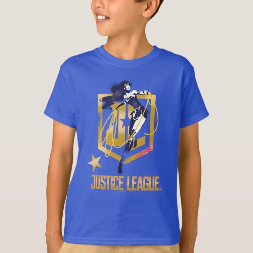 Justice League  Wonder Woman JL Logo Pop Art T_Shirt