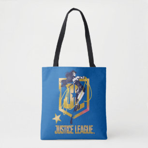 Justice League   Wonder Woman JL Logo Pop Art Tote Bag