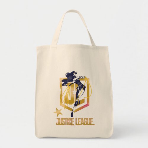 Justice League  Wonder Woman JL Logo Pop Art Tote Bag