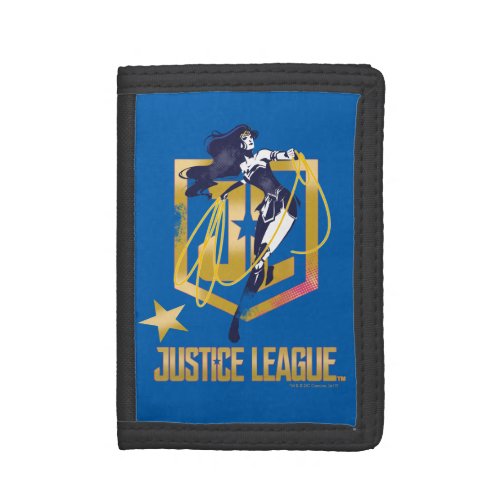 Justice League  Wonder Woman JL Logo Pop Art Tri_fold Wallet