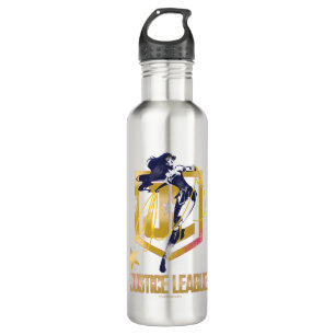 Justice League Wonder Woman JL Logo Pop Art Water Bottle