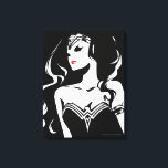 Justice League | Wonder Woman Noir Pop Art Canvas Print<br><div class="desc">Check out this black and white stylized drawing of Justice League's Wonder Woman. This noir inspired pop art has a red spot of color for her lipstick.</div>