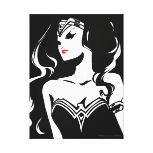 Justice League   Wonder Woman Noir Pop Art Canvas Print