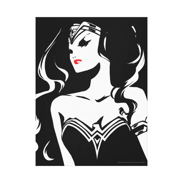 wonder woman pop art black and white