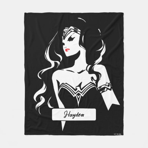 Justice League  Wonder Woman Noir Pop Art Fleece Blanket