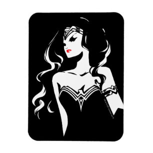 Justice League   Wonder Woman Noir Pop Art Magnet