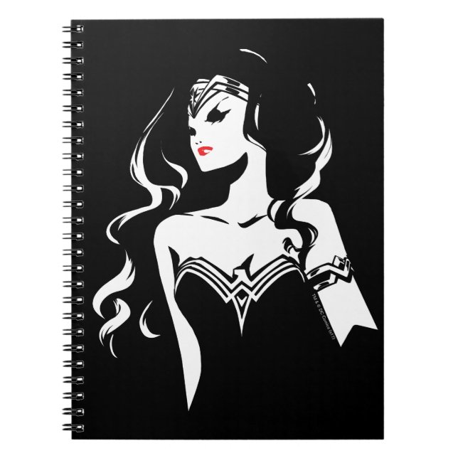 Justice League | Wonder Woman Noir Pop Art Notebook (Front)