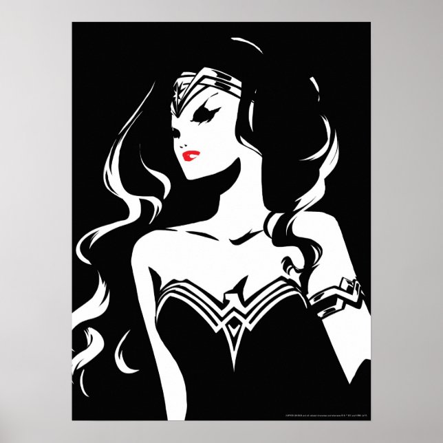 Justice League | Wonder Woman Noir Pop Art Poster (Front)