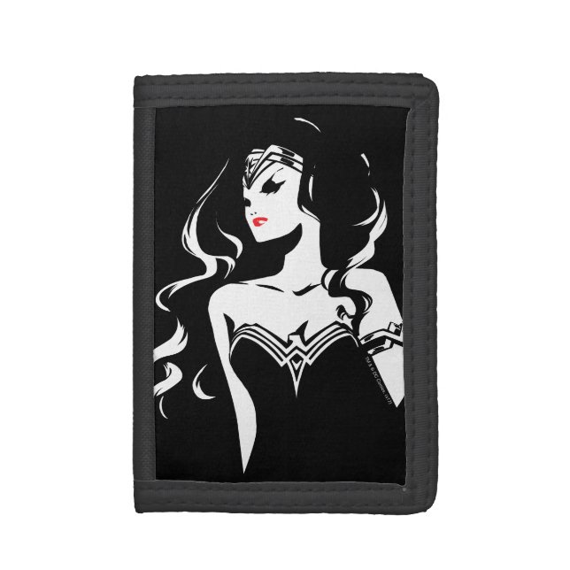 Justice League | Wonder Woman Noir Pop Art Trifold Wallet (Front Vertical)