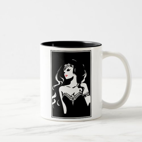 Justice League  Wonder Woman Noir Pop Art Two_Tone Coffee Mug
