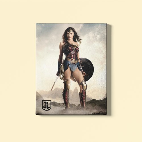 Justice League  Wonder Woman On Battlefield Canvas Print