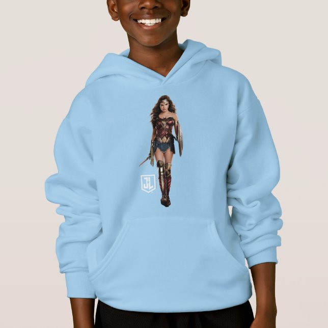 Justice League | Wonder Woman On Battlefield Hoodie (Front)