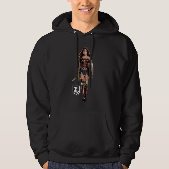 Justice League | Wonder Woman On Battlefield Hoodie (Front)