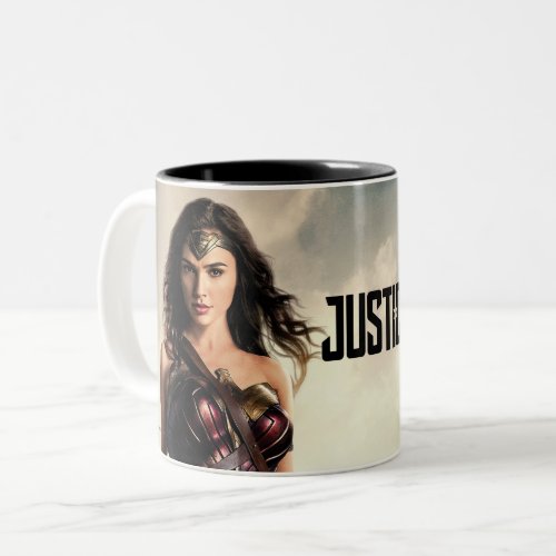 Justice League  Wonder Woman On Battlefield Two_Tone Coffee Mug
