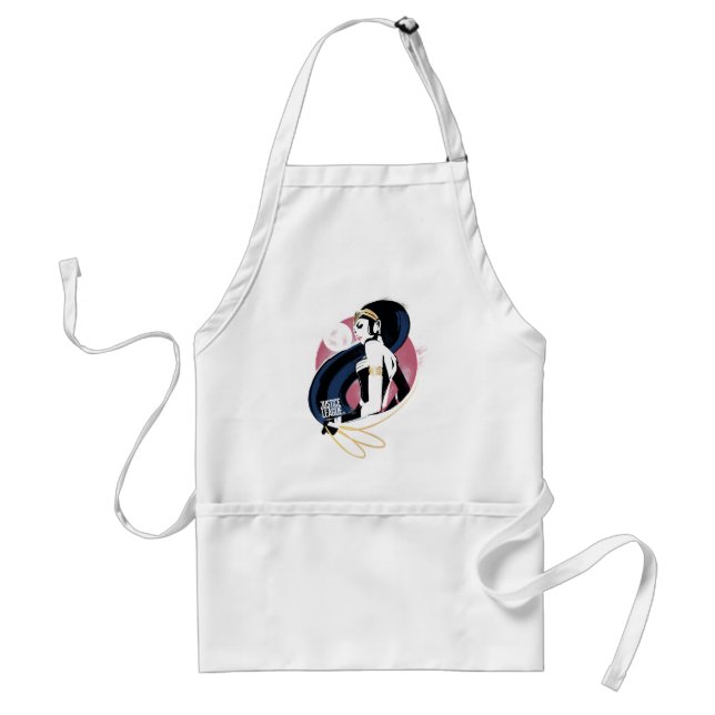 Justice League | Wonder Woman Profile Pop Art Adult Apron (Front)