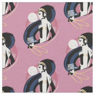 Justice League   Wonder Woman Profile Pop Art Fabric