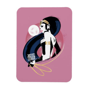 Justice League Wonder Woman Profile Pop Art Magnet