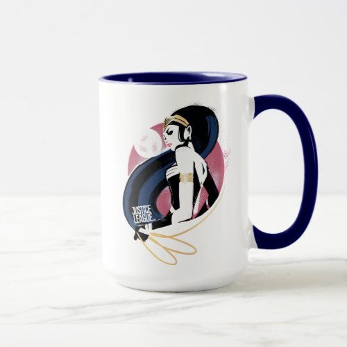 Justice League  Wonder Woman Profile Pop Art Mug