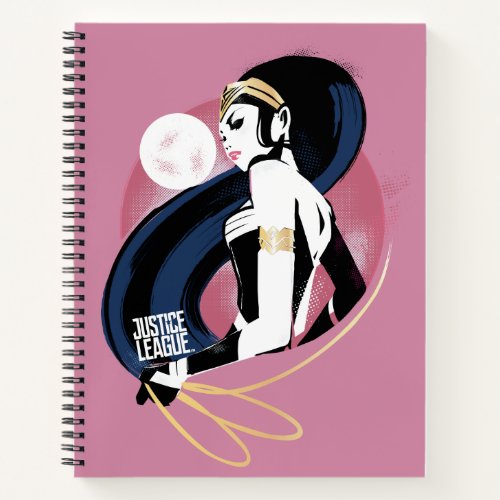 Justice League  Wonder Woman Profile Pop Art Notebook