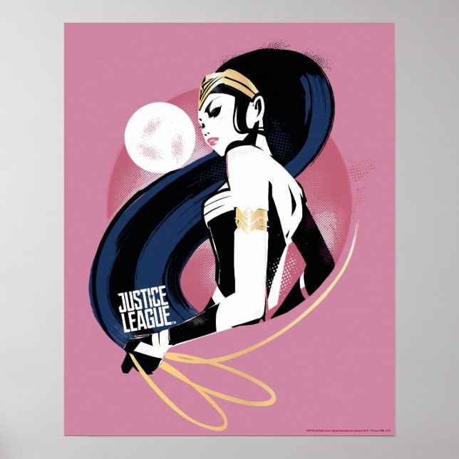 Justice League | Wonder Woman Profile Pop Art Poster (Front)