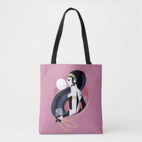 Justice League  Wonder Woman Profile Pop Art Tote Bag