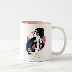 Justice League Wonder Woman Profile Pop Art Two-Tone Coffee Mug
