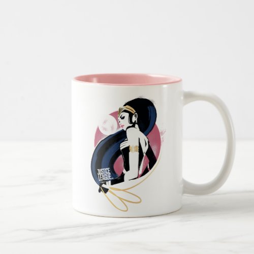 Justice League  Wonder Woman Profile Pop Art Two_Tone Coffee Mug