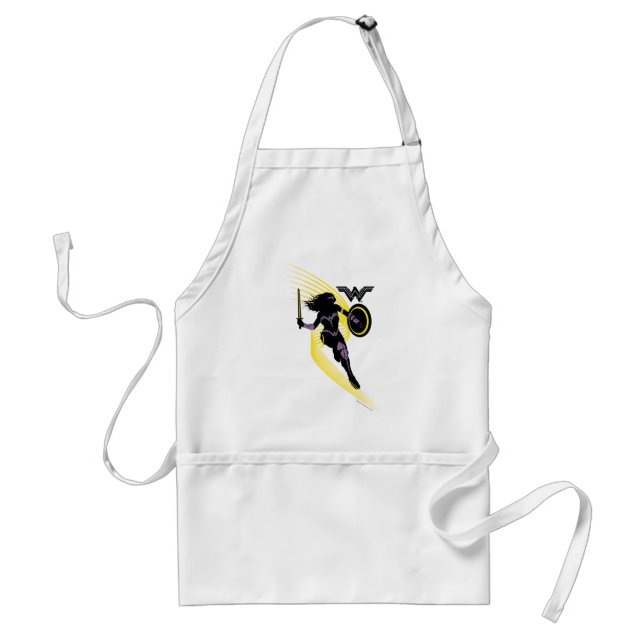 Justice League | Wonder Woman Silhouette Icon Adult Apron (Front)