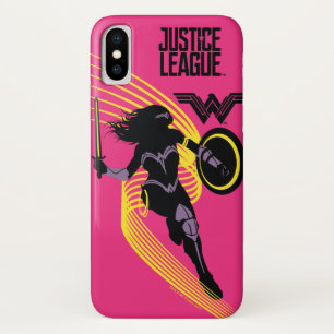Justice League   Wonder Woman Silhouette Icon iPhone X Case