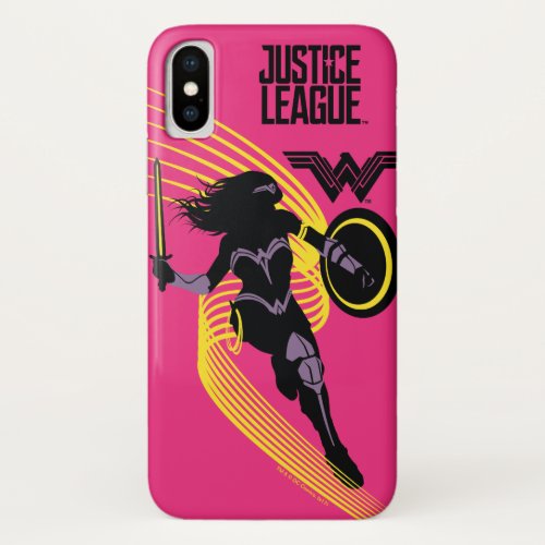 Justice League  Wonder Woman Silhouette Icon iPhone X Case