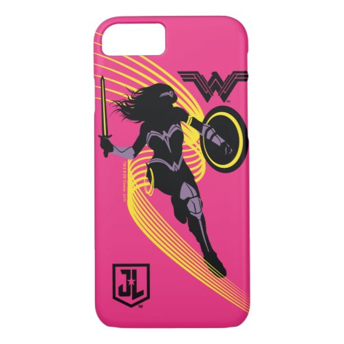 Justice League  Wonder Woman Silhouette Icon iPhone 87 Case
