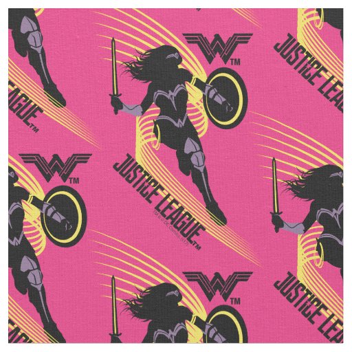 Justice League | Wonder Woman Silhouette Icon Fabric