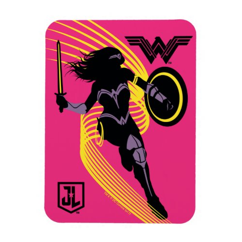 Justice League  Wonder Woman Silhouette Icon Magnet