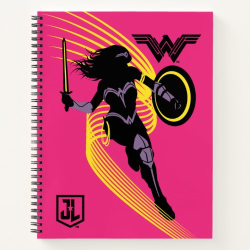 Justice League  Wonder Woman Silhouette Icon Notebook
