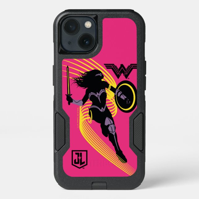 Justice League | Wonder Woman Silhouette Icon Otterbox iPhone Case (Back)