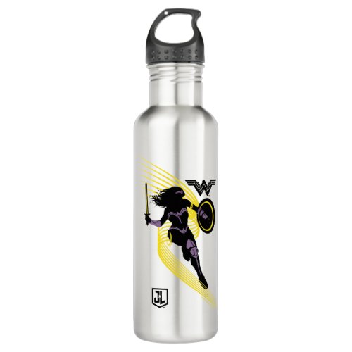 Justice League  Wonder Woman Silhouette Icon Stainless Steel Water Bottle