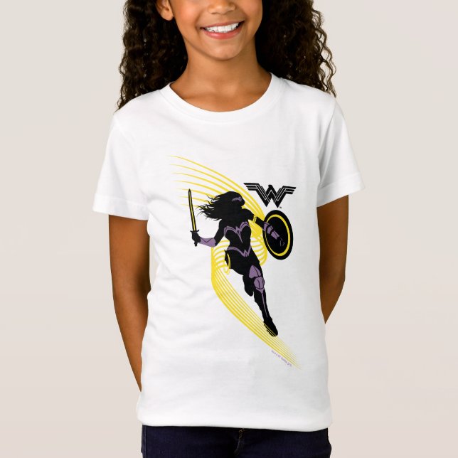 Justice League | Wonder Woman Silhouette Icon T-Shirt (Front)