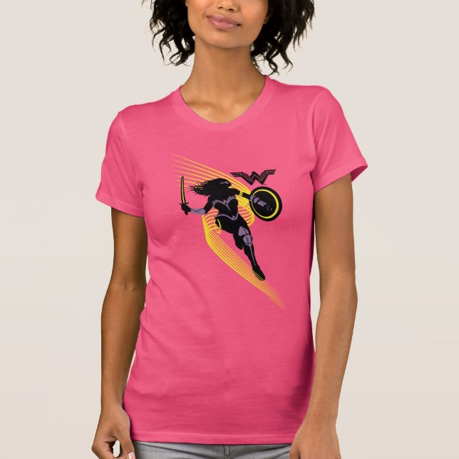 Justice League | Wonder Woman Silhouette Icon T-Shirt (Front)