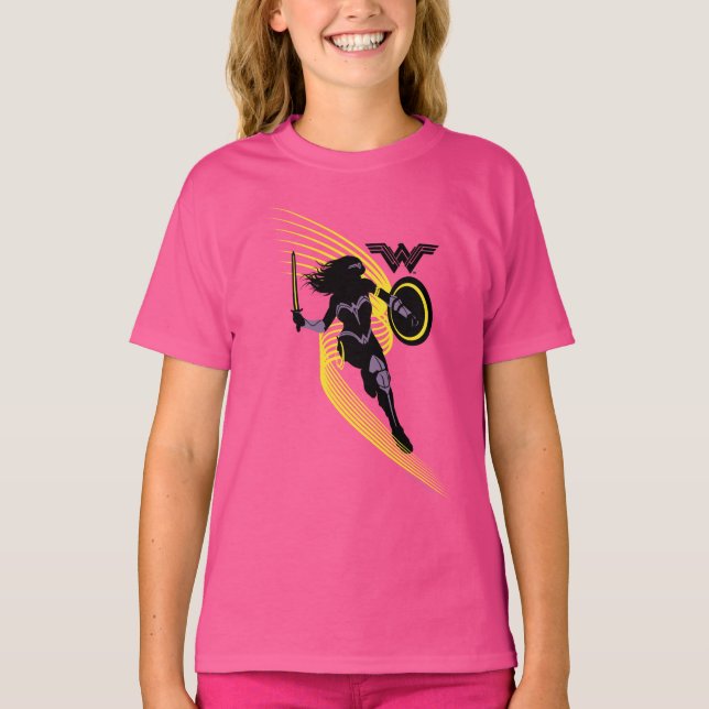 Justice League | Wonder Woman Silhouette Icon T-Shirt (Front)
