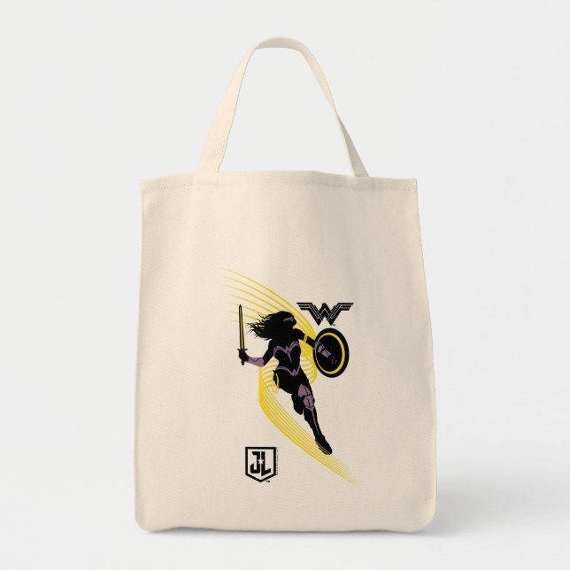 Justice League | Wonder Woman Silhouette Icon Tote Bag (Front)