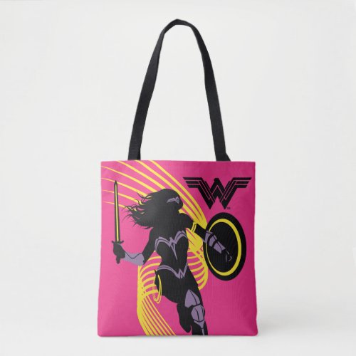 Justice League  Wonder Woman Silhouette Icon Tote Bag