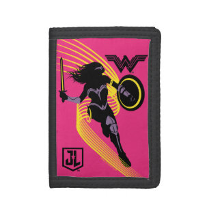 Justice League   Wonder Woman Silhouette Icon Tri-fold Wallet