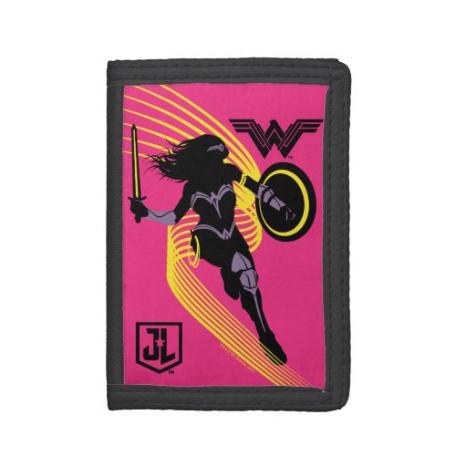 Justice League  Wonder Woman Silhouette Icon Tri_fold Wallet