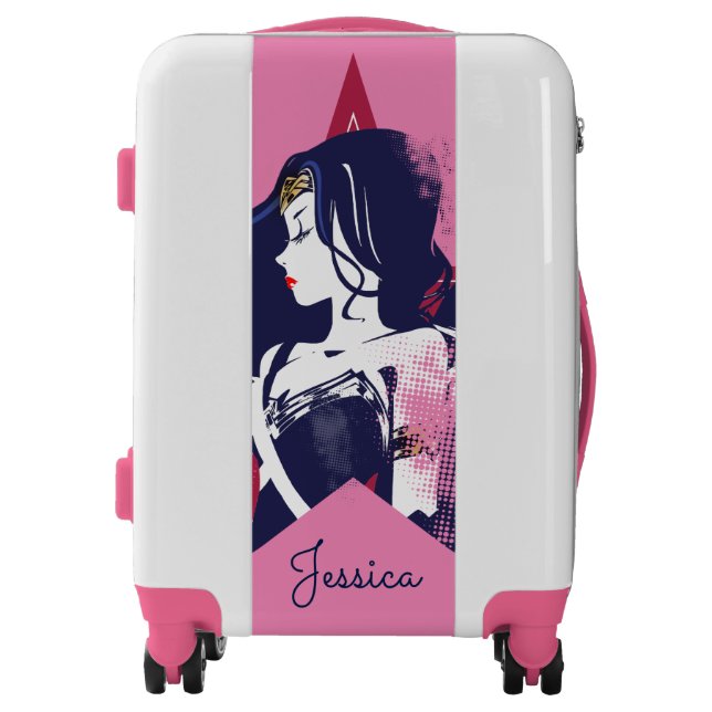Justice League | Wonder Woman & Stars Pop Art Luggage (Front)