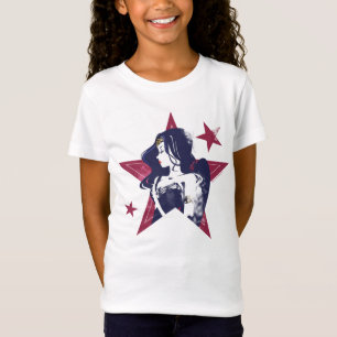Justice League Wonder Woman & Stars Pop Art T-Shirt