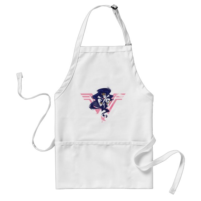 Justice League | Wonder Woman & Symbol Pop Art Adult Apron (Front)