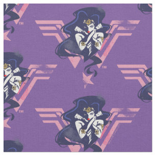 Justice League Wonder Woman & Symbol Pop Art Fabric