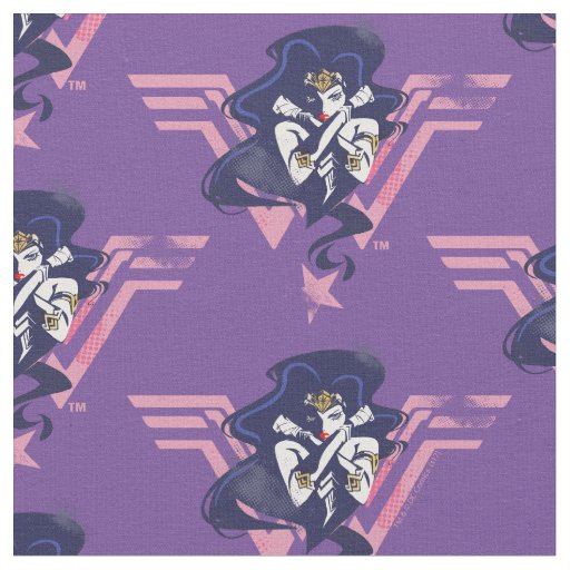 Justice League | Wonder Woman & Symbol Pop Art Fabric